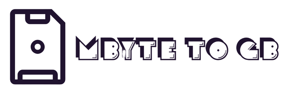 Mbyte to Gb